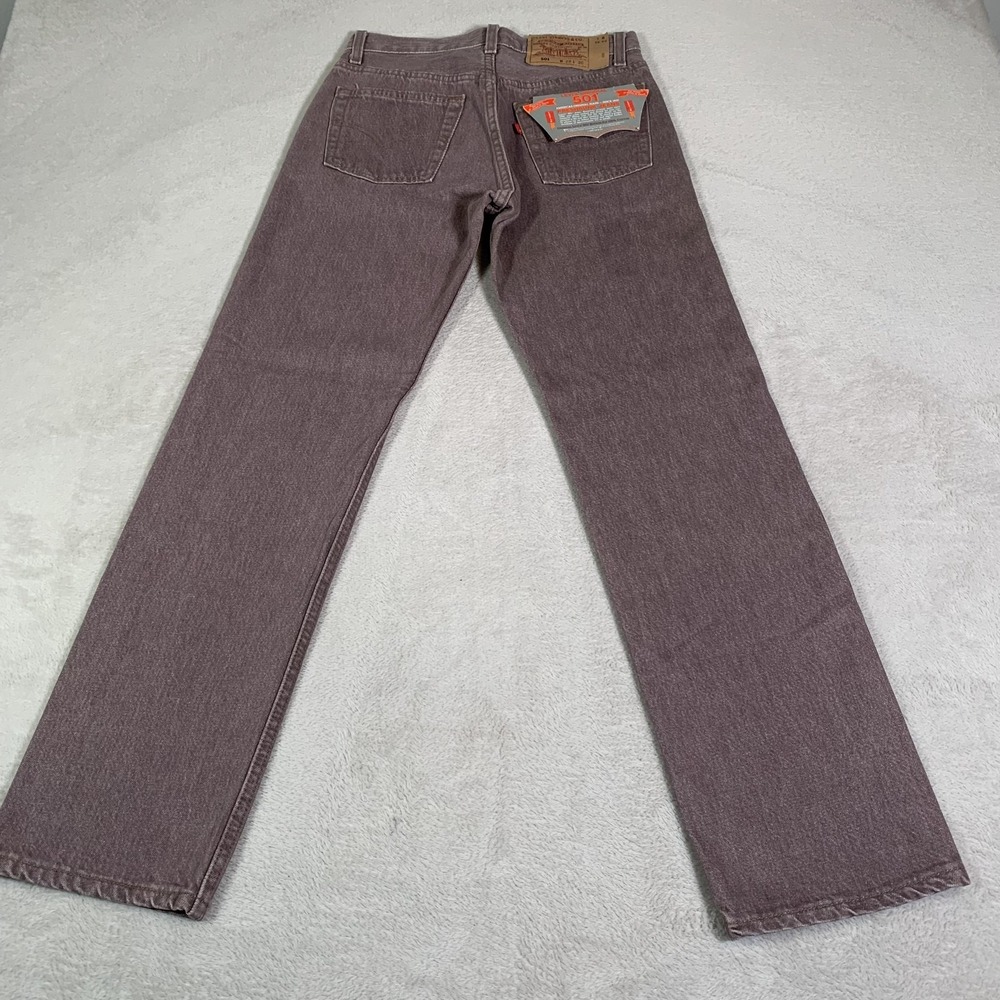 Vintage Levis 501 Jeans Mens 29x30 Brown Mauve Straight Made In‎ USA 90s NEW